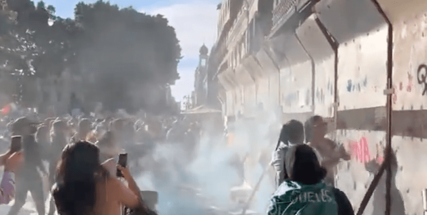 Incidentes durante Manifestaciones por el Día Internacional de la Mujer en Puebla